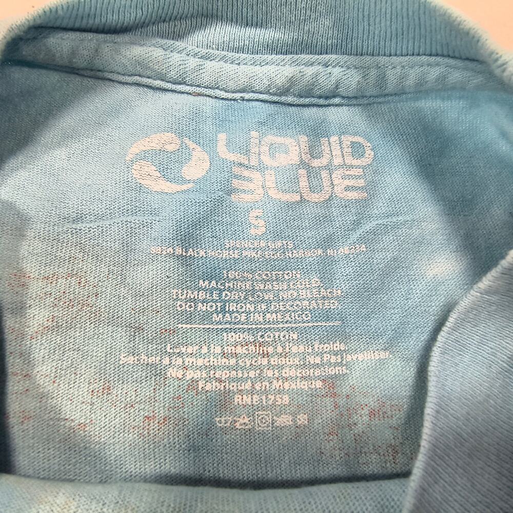 Liquid Blue Alice In Wonderland Crew Neck Graphic Shirt Womens Size S Tie Dye - Picture 3 of 9